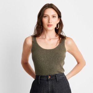 Target knit tank top, olive green